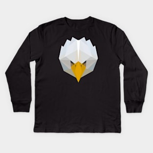 Polygonal Eagle Art Kids Long Sleeve T-Shirt